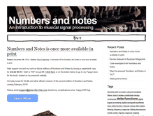 Tablet Screenshot of numbersandnotes.com
